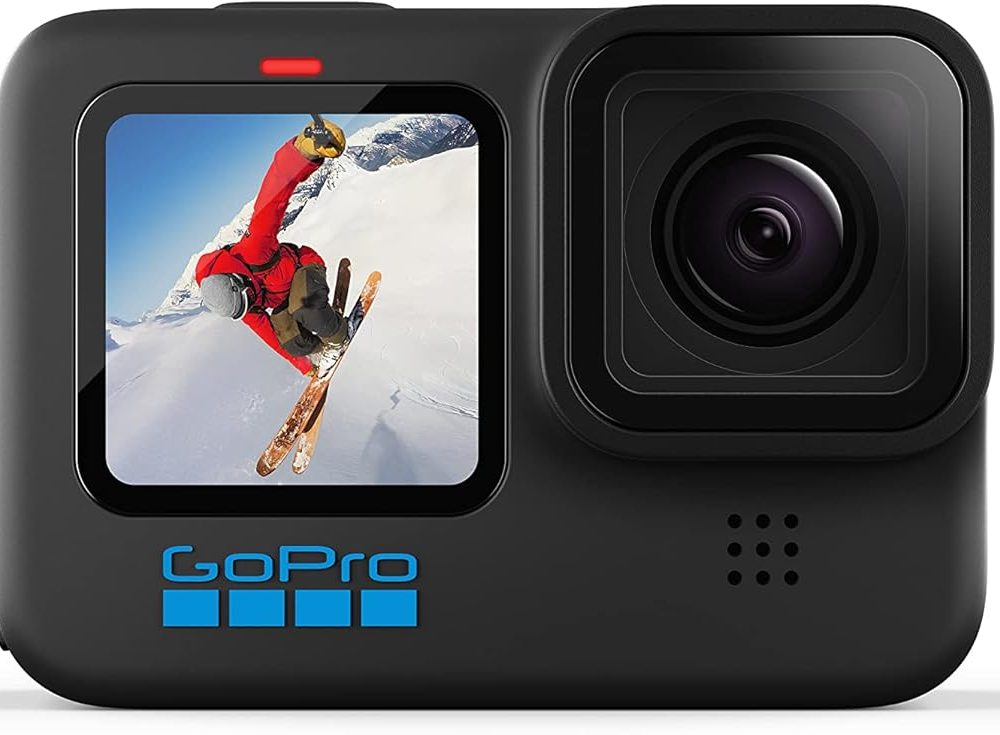 GoPro HERO10 Black - Waterproof Action Camera with Front LCD and Touch Rear Screens, 5.3K60 Ultra HD Video, 23MP Photos, 1080p Live Streaming, Webcam, Stabilization (Renewed)