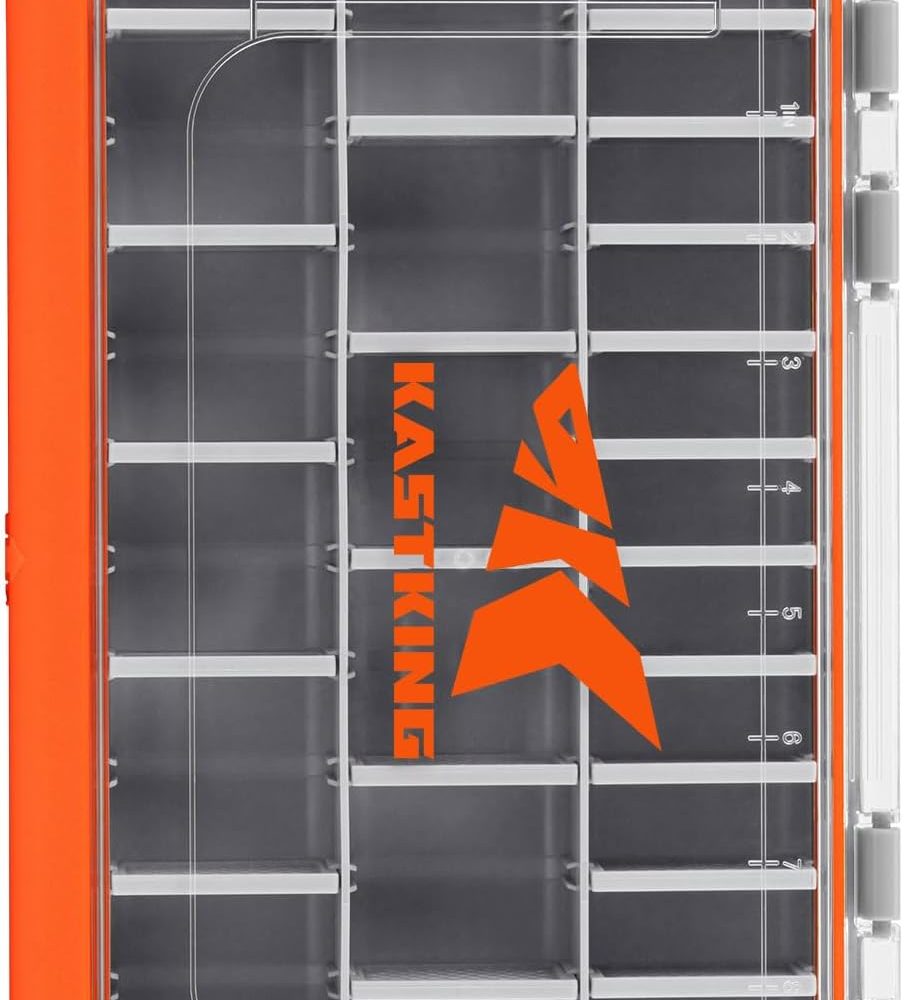 KastKing HyperSeal Waterproof Fishing Tackle Box, Waterproof 3600 and 3700 Tackle Trays, Organizer with Removable Dividers, Lure Box and Terminal Tackle Storage